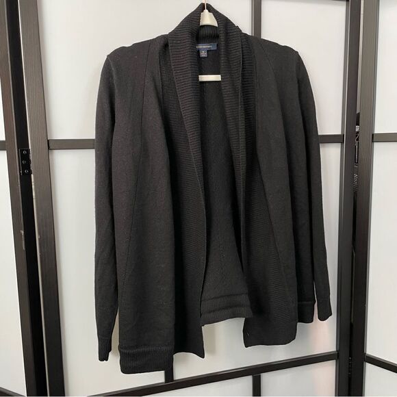 [M] Brooks Brothers 100% Merino Wool Blend Black Knit Cardigan Women’s - Picture 3 of 7